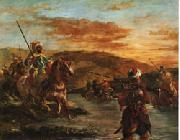 Eugene Delacroix Fording a Stream in Morocco Spain oil painting reproduction